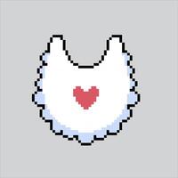 Pixel art illustration Baby Apron. Pixelated Baby Bib. Baby Apron Bib Icon pixelated for the pixel art game and icon for website and game. old school retro. vector