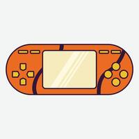 A handheld gaming device designed with a basketball theme. vector
