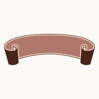 A simple, curved ribbon design suitable for decorative or labeling purposes. vector
