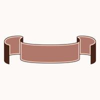 A decorative ribbon banner in a simple design, suitable for text or labeling purposes. vector