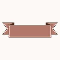 A decorative ribbon banner in a muted color palette, suitable for various graphic designs. vector
