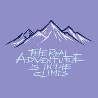 Stylized illustration of mountains with positive and motivational message. vector