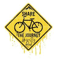 Stylized traffic sign illustration with positive message about life. vector