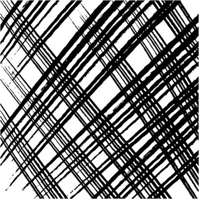 Black and white abstract featuring diagonal lines creating a dynamic visual effect on a plain background