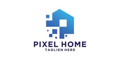 logo design pixel home,digital,property,building,abstract,symbol,icon,,idea,creative vector