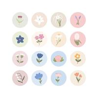 hand drawn decorative element for journaling item set vector
