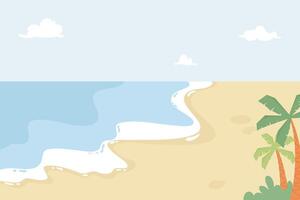 Hand drawn Beach Background illustration vector