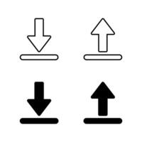 Download and upload icon in generic design. Downloading and uploading sign symbol vector