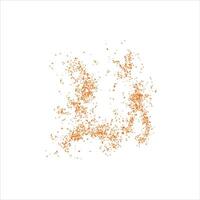A Chaotic Symphony of Fragmented Orange Particles in a Minimalist Void Illustration. vector