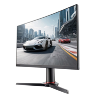 Curved gaming computer monitor side view png
