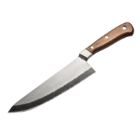 Chopping knife with wooden handle isolated on a transparent background png