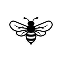 Honey bee icon isolated on white background. vector