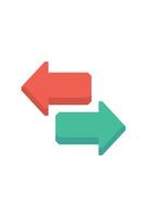 Two arrows pointing in opposite directions vector