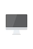 A flat icon of a computer monitor on a white background vector