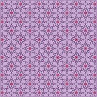 abstract pattern of purple flower with abstract leaf ornaments vector