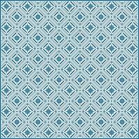 unique blue rhombus pattern with tiny flower ornaments vector