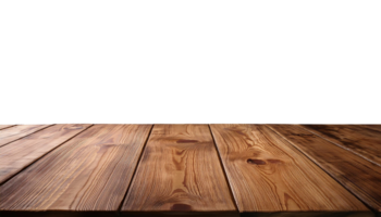 un claro 3d de un vacío de madera mesa para producto mostrar. hecho con el ayuda de . png