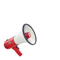 Loudspeaker in red and white color, ideal for announcements and events png