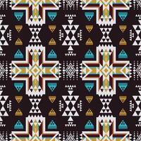 Aztec Native American geometric pattern. Colorful aztec southwestern geometric shape seamless pattern. Ethnic geometric pattern use for fabric, textile, home decoration elements, upholstery. vector