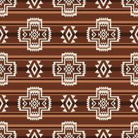 Brown color stripes Native American geometric pattern. Aztec southwestern geometric shape seamless pattern. Ethnic geometric pattern use for textile, home decoration elements, upholstery, etc. vector