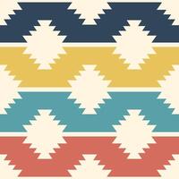 Retro colorful southwestern boho pattern. Aztec southwestern boho stripes seamless pattern. Aztec minimal pattern use for fabric, textile, home decoration elements, upholstery, etc vector