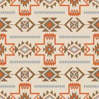 Colorful beige Native American pattern. Colorful aztec southwestern geometric shape seamless pattern. Southwestern geometric pattern use for textile, home decoration elements, upholstery, etc. vector