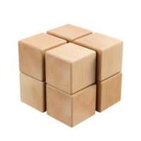 Interlocking Wooden Block Puzzle With Transparent Background png