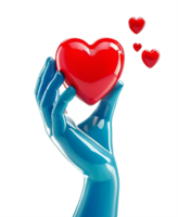 Hands Holding a Heart On Transparent Background png