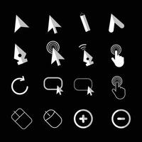 cursors computer finger pointers icon vector