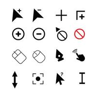 Clicking mouse cursors, computer finger pointers vector