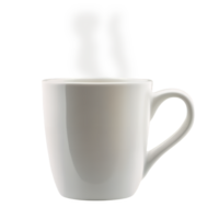 Steaming Coffee Mug with Minimalist Design Isolated on Transparent Background png