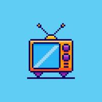 Pixel art Retro Television game asset design vector