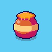 Pixel art Honey Pot game asset design vector