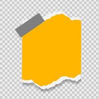 torn ripped paper sheets with sticker vector
