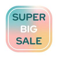 Super big sale promotion badge in retro style vector