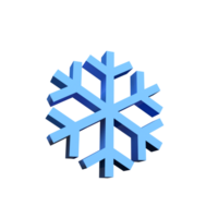Blue Snowflake icon 3d render png