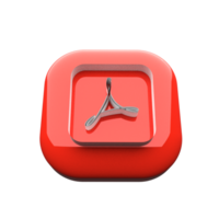 File Format PDF icon 3d render png