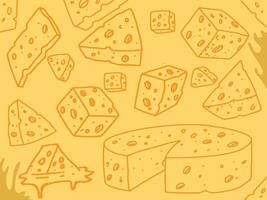 cheese slice melted illustration vector