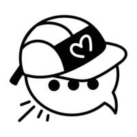 Doodle style icon of secret talk vector