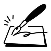 A sketchy icon of letter writing vector