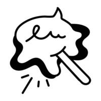 A sketchy icon of message bubble vector
