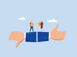 business decision making, customer satisfaction, opinion or service quality.on thumb up and thumb down feedback Performance evaluation, vector