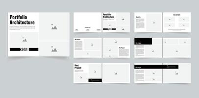 Architecture portfolio layout template design landscape portfolio interior portfolio vector
