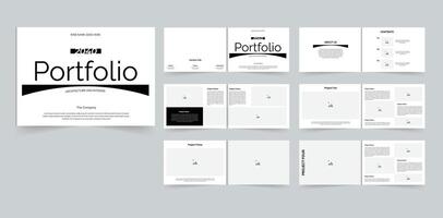 Architecture portfolio template or landscape portfolio layout design vector