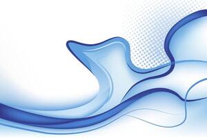 Blue Wave Abstract Background Design Template vector