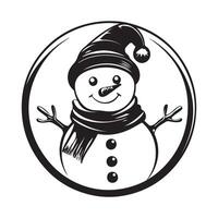Cute Christmas Snowman Cartoon stock image isolated on white background vector