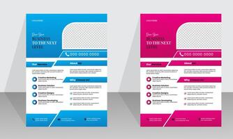 Business to tha next level marketing flyer design vector