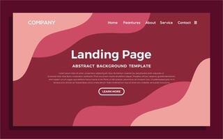 new abstract landing page background template vector