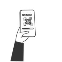 qr code scanning concept illustration vector