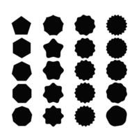 A set of black and white shapes that are arranged in a circle vector